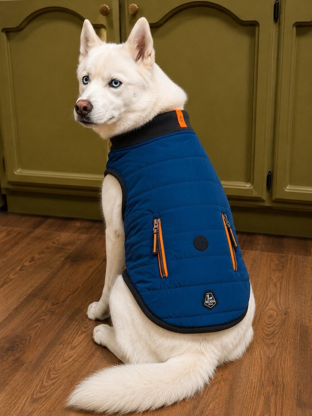 Arcadia Trail XL Dog Puffer Coat Reflective Fleece Lined Water Repel Winter Camp